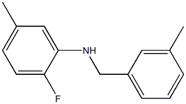2-fluoro-5-methyl-N-[(3-methylphenyl)methyl]aniline 化学構造式