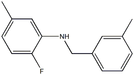 2-fluoro-5-methyl-N-[(3-methylphenyl)methyl]aniline|