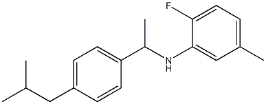 2-fluoro-5-methyl-N-{1-[4-(2-methylpropyl)phenyl]ethyl}aniline|