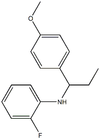 2-fluoro-N-[1-(4-methoxyphenyl)propyl]aniline Struktur