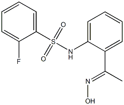 2-fluoro-N-{2-[1-(hydroxyimino)ethyl]phenyl}benzene-1-sulfonamide