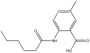 2-hexanamido-5-methylbenzoic acid Structure