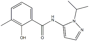 2-hydroxy-3-methyl-N-[1-(propan-2-yl)-1H-pyrazol-5-yl]benzamide,,结构式