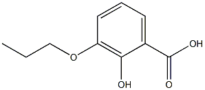 2-hydroxy-3-propoxybenzoic acid 化学構造式