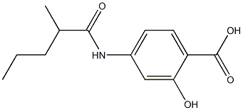 2-hydroxy-4-(2-methylpentanamido)benzoic acid Structure