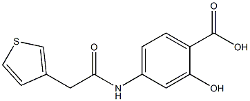 2-hydroxy-4-[2-(thiophen-3-yl)acetamido]benzoic acid Structure