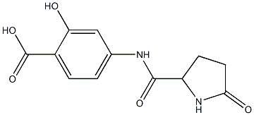 2-hydroxy-4-{[(5-oxopyrrolidin-2-yl)carbonyl]amino}benzoic acid|