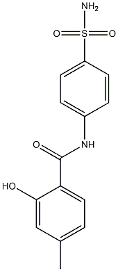 2-hydroxy-4-methyl-N-(4-sulfamoylphenyl)benzamide Struktur