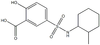 2-hydroxy-5-[(2-methylcyclohexyl)sulfamoyl]benzoic acid,,结构式