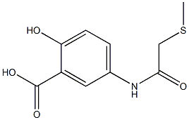 2-hydroxy-5-[2-(methylsulfanyl)acetamido]benzoic acid Structure