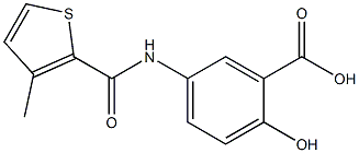 2-hydroxy-5-{[(3-methylthien-2-yl)carbonyl]amino}benzoic acid Structure