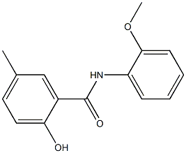 2-hydroxy-N-(2-methoxyphenyl)-5-methylbenzamide Struktur