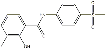 2-hydroxy-N-(4-methanesulfonylphenyl)-3-methylbenzamide,,结构式