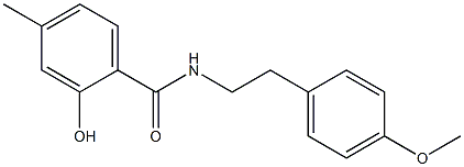 2-hydroxy-N-[2-(4-methoxyphenyl)ethyl]-4-methylbenzamide Struktur