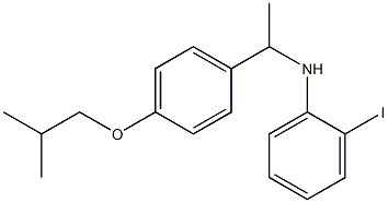 2-iodo-N-{1-[4-(2-methylpropoxy)phenyl]ethyl}aniline Struktur