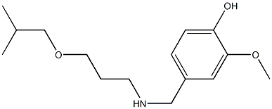 2-methoxy-4-({[3-(2-methylpropoxy)propyl]amino}methyl)phenol,,结构式