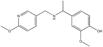 2-methoxy-4-(1-{[(6-methoxypyridin-3-yl)methyl]amino}ethyl)phenol Struktur