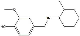 2-methoxy-4-{[(2-methylcyclohexyl)amino]methyl}phenol 结构式