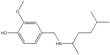 2-methoxy-4-{[(5-methylhexan-2-yl)amino]methyl}phenol Struktur