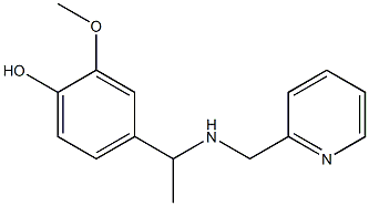 2-methoxy-4-{1-[(pyridin-2-ylmethyl)amino]ethyl}phenol,,结构式