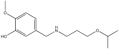 2-methoxy-5-({[3-(propan-2-yloxy)propyl]amino}methyl)phenol 化学構造式