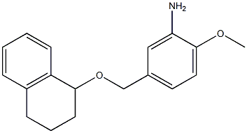 2-methoxy-5-[(1,2,3,4-tetrahydronaphthalen-1-yloxy)methyl]aniline Struktur