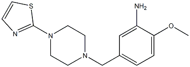 2-methoxy-5-{[4-(1,3-thiazol-2-yl)piperazin-1-yl]methyl}aniline Structure