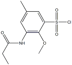 2-methoxy-5-methyl-3-propanamidobenzene-1-sulfonyl chloride Structure