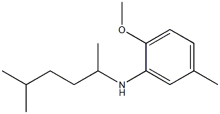 2-methoxy-5-methyl-N-(5-methylhexan-2-yl)aniline Struktur