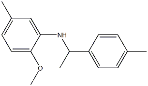 2-methoxy-5-methyl-N-[1-(4-methylphenyl)ethyl]aniline Struktur