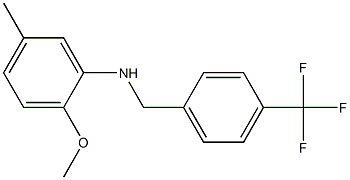 2-methoxy-5-methyl-N-{[4-(trifluoromethyl)phenyl]methyl}aniline Structure
