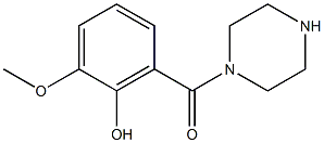 2-methoxy-6-(piperazin-1-ylcarbonyl)phenol,,结构式