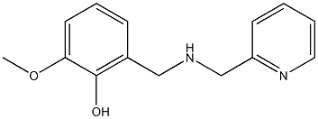 2-methoxy-6-{[(pyridin-2-ylmethyl)amino]methyl}phenol Struktur