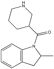 2-methyl-1-(piperidin-3-ylcarbonyl)-2,3-dihydro-1H-indole Structure