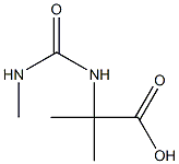 2-methyl-2-{[(methylamino)carbonyl]amino}propanoic acid Structure