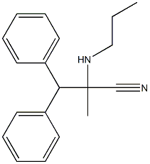 2-methyl-3,3-diphenyl-2-(propylamino)propanenitrile Structure