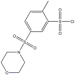 2-methyl-5-(morpholin-4-ylsulfonyl)benzenesulfonyl chloride,,结构式