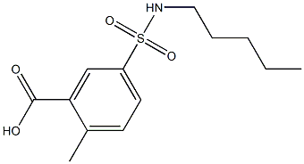 2-methyl-5-(pentylsulfamoyl)benzoic acid 化学構造式