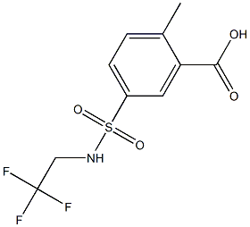 2-methyl-5-[(2,2,2-trifluoroethyl)sulfamoyl]benzoic acid 结构式