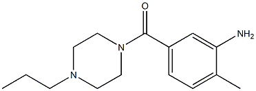 2-methyl-5-[(4-propylpiperazin-1-yl)carbonyl]aniline Struktur
