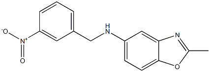 2-methyl-N-[(3-nitrophenyl)methyl]-1,3-benzoxazol-5-amine,,结构式