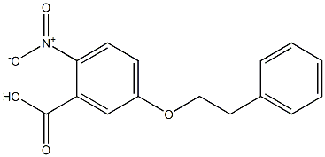 2-nitro-5-(2-phenylethoxy)benzoic acid Struktur