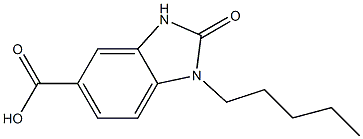 2-oxo-1-pentyl-2,3-dihydro-1H-1,3-benzodiazole-5-carboxylic acid Structure
