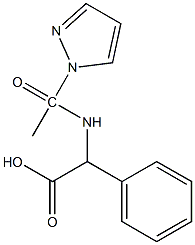 2-phenyl-2-[1-(1H-pyrazol-1-yl)acetamido]acetic acid Structure