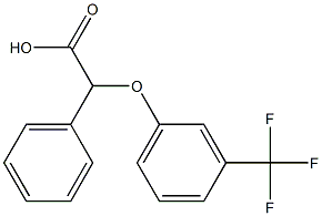 2-phenyl-2-[3-(trifluoromethyl)phenoxy]acetic acid,,结构式
