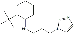 2-tert-butyl-N-[3-(1H-imidazol-1-yl)propyl]cyclohexan-1-amine,,结构式