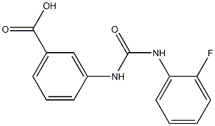 3-({[(2-fluorophenyl)amino]carbonyl}amino)benzoic acid Structure