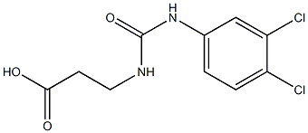 3-({[(3,4-dichlorophenyl)amino]carbonyl}amino)propanoic acid,,结构式