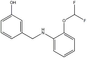 3-({[2-(difluoromethoxy)phenyl]amino}methyl)phenol,,结构式