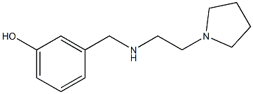 3-({[2-(pyrrolidin-1-yl)ethyl]amino}methyl)phenol,,结构式